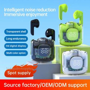 Écouteurs transparents TM60 TWS Écouteurs Bluetooth sans fil Colleurs d'écoute multicolore de la musique sportive lourde