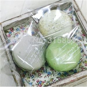 Transparent anglais impression auto-adhésif joint boulangerie pain sac en plastique sacs cadeaux sacs en plastique 300pcslot 201225