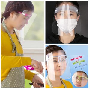 Masque de protection facial transparent Masque de protection anti-poussière transparent Porte-lunettes de soleil complètes Masques de protection pour le visage Visières OOA7772