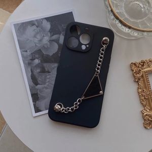 Transparent Fashion Phone Case Luxury Designer Stripe Phones Cases Classic Chain Letter Unisex iPhone 13 11 12 pro 7 8 X XS Haute Qualité