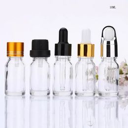 Pipette de réactif liquide en verre transparent bouteilles compte-gouttes aromathérapie 5 ml-100 ml huiles essentielles parfums bouteilles sortie d'usine