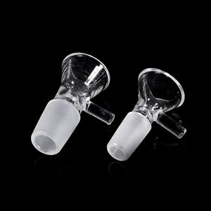 Verre Transparent Fumer Remplaçable 14MM 18MM Mâle Joint Bol Filtre Poignée Portable Pour Herbes Sèches Tabac Huile Rigs Perruque Wag Bongs Silicone Narguilé Vers Le Bas Tige