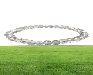 Bracelet en cristal en cristal gris transparent 8 mm Bracelet en cristal pour femmes Bracelets extensibles de style simple 20pcslot entièrement 69344647383217