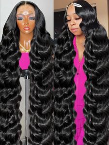 Perruque Lace Frontal Wig Body Wave transparente HD 13x6, cheveux naturels, 13x4, 5x5, prêt à porter, sans colle, densité 250