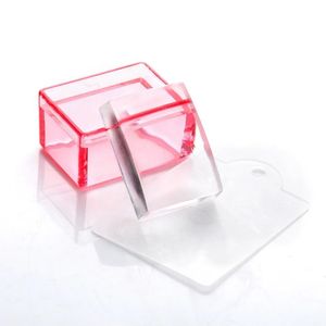 Transparante jelly stamper nail art stempel kit kristal siliconen stamper met plaat Franse nagels manicure gereedschap accessoires- voor siliconen nagelstorm