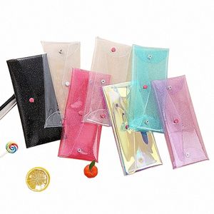 transparante laser cosmetische tas make -up case munt potloodzak zakje schattig glitter potlood laser pen hoes schooltassen voor meisjes p8vf#