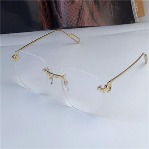 monture de lentille transparente super légère lunettes optiques sans monture irrégulières hommes lunettes d'affaires de qualité supérieure lunettes claires 01132663