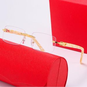 Lente transparente metal carti gafas hombres gafas de sol polarizadas para mujer Rectángulo ornamental Sin montura anteojos de lujo que conducen gafas de sol sin marco