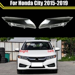 Transparente Licht Fall Für Honda City 2015 ~ 2019 Auto Front Scheinwerfer Objektiv Abdeckung Auto Scheinwerfer Lampenschirm Glas Lampe Shell kappen