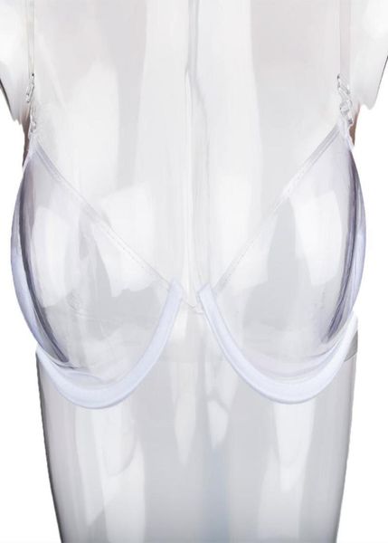 Lencería transparente, sujetador con aumento transparente, sujetadores invisibles con tirantes para mujer, con aros, 34 tazas, ajustable, TPU, PVC, Oneoff, Sexy Bra15966599