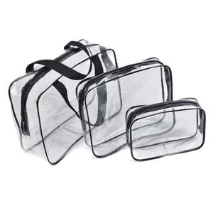 Sac d'organisation multifonctionnel imperméable Transparent d'articles de toilette de voyage de maquillage, sac de rangement en PVC 829516