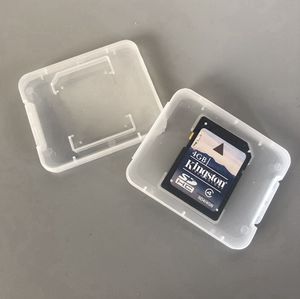 Étui pour carte mémoire Transparent SD SDHC support boîte en plastique stockage transporter boîte de rangement pour carte SD Standard