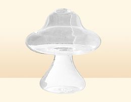 Vase en verre en forme de champignon transparent Belle plante hydroponique décor d'artisanat créatif pour le bureau à domicile vases 9629677