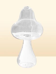 Vase en verre en forme de champignon transparent Belle plante hydroponique décor d'artisanat créatif pour le bureau à domicile Vases9273740