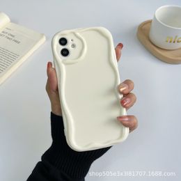 La nueva carcasa transparente de TPU color crema es adecuada para la funda protectora del teléfono móvil Apple 11, funda de teléfono móvil con soporte simple color crema