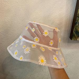 Transparant Panama Kant Bloem Strand Hoeden Daisy Emmers Hoed Dames Hoge Top Snapback Vrouwelijke Mode Bloemen Zon Caps Zomer Breed Bri279S