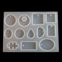 Transparent Motif Die Silicone À La Main Cristal Gutta Percha Ornements Décoratif Moule Jigsaw Puzzle Circulaire Moules Nouvelle Arrivée 2 4yx K2