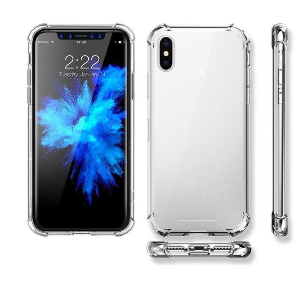 Coques de téléphone transparentes Antichoc Acrylique Hybride Armure Dur pour iPhone 13 12 11 Pro XS Max XR 8 7 6 Plus Samsung S21 S20 Note20 Ultra A72 A52 A32 A12 Redmi Huawei 166