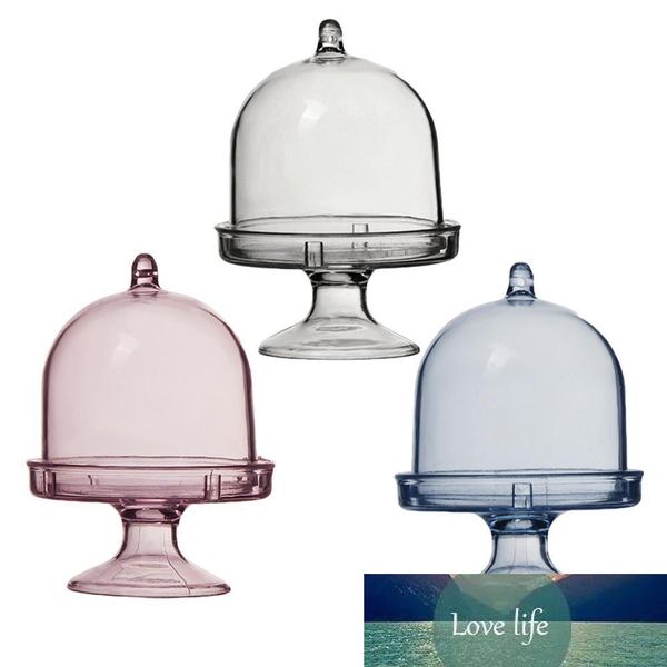 Boîte à bonbons en plastique Transparent Mini gâteau Stand Cupcake douche boîte-cadeau fête mariage bébé faveur pour enfants décoration anniversaire H9E7