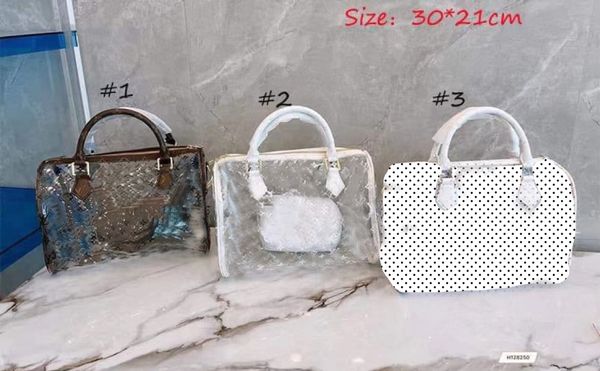 Transparent en plastique femmes marque Designers sacs à main sacs à bandoulière sac à main sac fourre-tout 2 pièces ensembles 5992