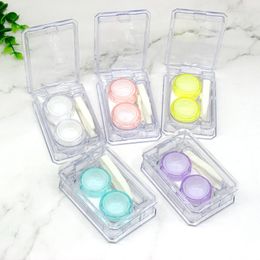 Transparant Praktische Draagbare Vrouwen Contact Lens Case voor Reizen Houder Opslag Contactlenzen Doos Snelle verzending F3548