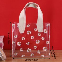 Bolsa de embalaje de regalo de PVC transparente PVC Bag Clear Daisy Bag Bag Bag Candy Bag Bag Bold Favor Suministros Cosméticos Bolsa