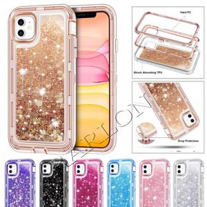 Étuis de téléphone transparents Quicksand Bling pour iPhone 14 Pro Max 14Pro 13 13 Pro 12 Mini 12Pro 11 XR XS 6s 7 8 Plus, étui hybride robuste de styliste, vente d'usine