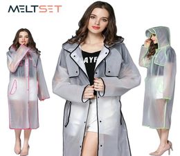 Manteau de pluie Transparent femmes imperméable Long grande taille à capuche imperméable Trench manteau moto couverture de pluie Camping randonnée Poncho2869467