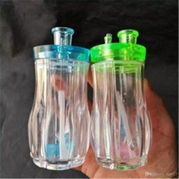 Transparante geribbelde acrylslangen groothandel glazen bongs accessoires, glazen waterpijp, waterpijprook