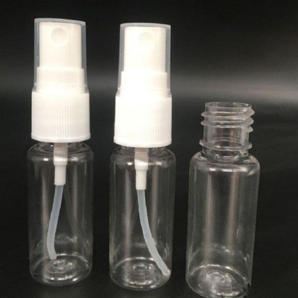 Bouteille de pulvérisation ronde transparente, pompe vide de 20ml, bouteilles en plastique Transparent avec pulvérisateur, flacon d'emballage cosmétique rechargeable de 2 à 3 OZ