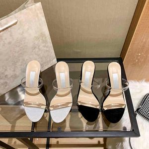 Transparante sandalen zomer hoogwaardige dames sandalen mode gespleten platform hiel dames cool schoenontwerper sandaal grote maat schoenen 35-40 gratis verzendkosten 220512