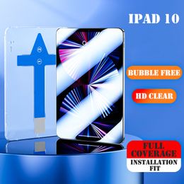 Protecteur d'écran transparent pour iPad Pro Air 11 12.9 Mini 4 5 6 pouces Film en verre trempé pour tablette avec kit d'installation Installation facile à ajustement rapide