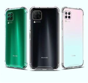 Transparante schokbestendige Acryl Hybrid Armor Hard Back Case Cover voor Huawei P20 P30 P40 Pro Lite Mate20 Mate30 Pro Y9S Samsung Moto LG