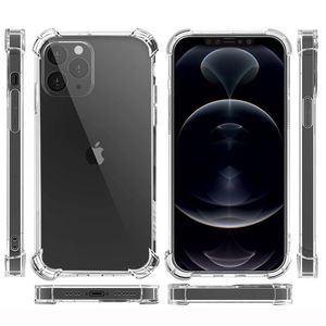 Transparante schokbestendig acrylhybride pantser harde TPU -telefoonhoesjes voor iPhone 14 13 12 11 Pro XS Max XR 8 7 6 Plus Samsung S23 S22 S21 S20 Note20 Ultra Support Print Design