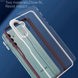 Transparante schokbestendige bumper telefoonhoes voor Samsung A13 A33 A53 A73 S22 plus Ultra iPhone 15 14 13 12 11 Pro Max Hard PC Soft TPU Volledige omslag
