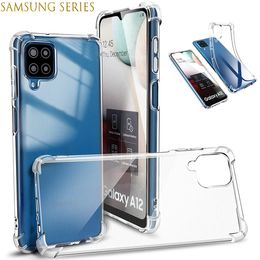 Coque transparente antichoc en Silicone TPU souple, étui pour Samsung A52S A52 A12 A22 A32 A72 A21 A51 A71 M52 5G M31 M12