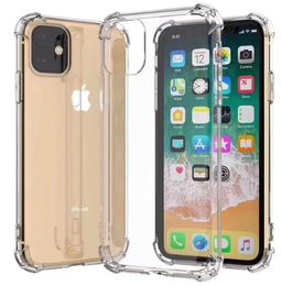 Étuis de téléphone souples transparents antichoc en TPU pour iPhone 15 14 13 12 11 Pro XS Max XR 8 7 6 Plus Samsung S23 S22 S21 S20 Note20 Ultra