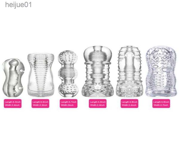 Masturbateurs en silicone transparent Coupe d'avion Produit d'entraînement du pénis Améliorer l'exercice Coupes de masturbation masculine Dispositif de retard pour Ma3425676 L230518