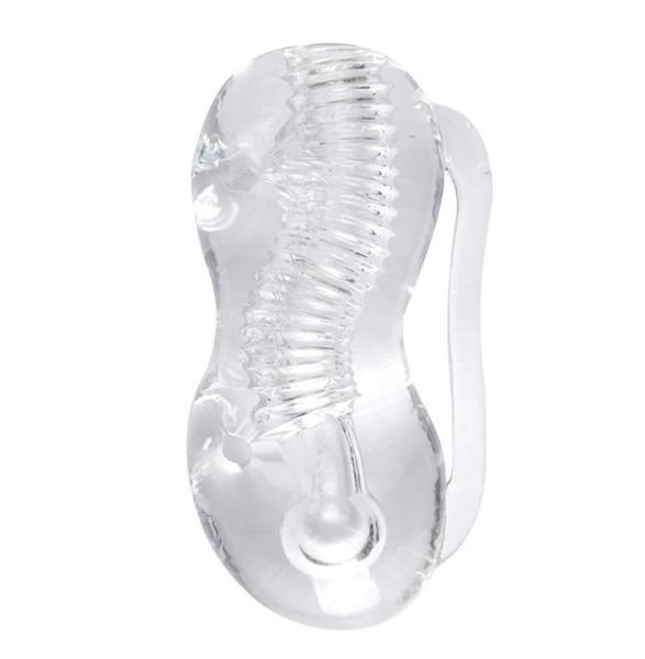 Traineur de pénis en silicone transparent masturbateur masturbateur Pocket Pussy Masturbation Masturbation Cup Adult Sex Toys for Men 07011220311