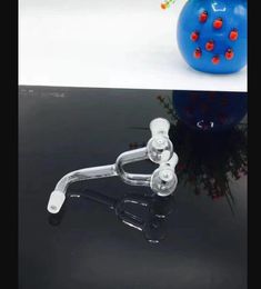 Accessoires de bongs en verre de filtre à fronde transparent ﾠ, Pipe colorée fumant des tuyaux en verre incurvés tuyaux de brûleur à mazout conduites d'eau Dab Rig verre