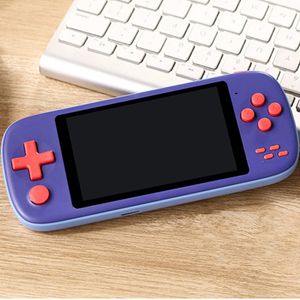 Lecteur de jeu rétro multifonctionnel Écran IPS HD de 4,3 pouces Console de jeu portable 6800 jeux intégrés Mini lecteurs de jeux vidéo de poche portables Sortie AV