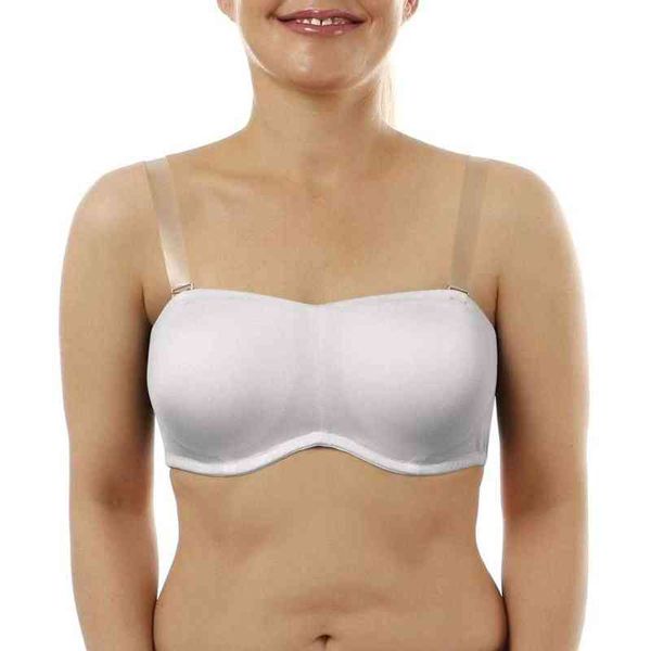 Soutien-gorge à bretelles transparentes pour femmes sans bretelles ajustées convertibles à armatures rembourrées A B C D DD DDD E F G Coupes complètes Drop 211217