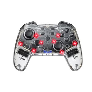 Transparante Switch PRO draadloze Bluetooth-gamecontroller met LED-verlichting ingebouwde wake-up zes-assige gyroscoop continue transmissie