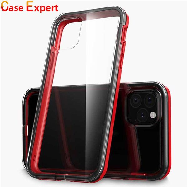 Transparent TPU PC Hybrid Slim Phone Cases Cover pour iPhone 11 Pro Max XR XS MAX iPhone 8 7 6 Plus