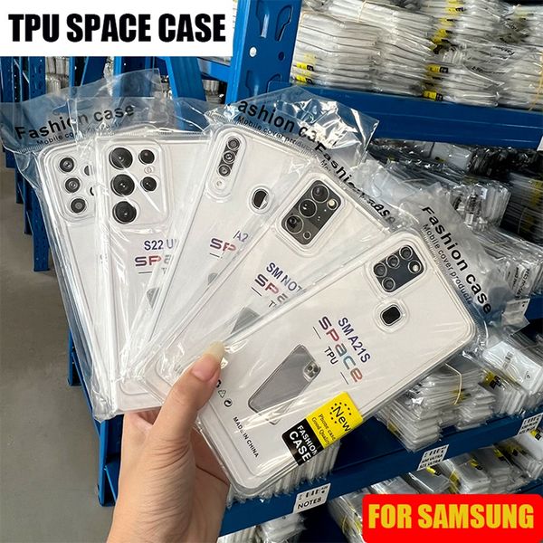 Transparent TPU Espace Téléphone étui pour samsung Galaxy S23 S22 S21 Plus A14 A13 A23 A33 A53 A73 A12 A22 A32 A42 A52 A72 cas de couverture arrière