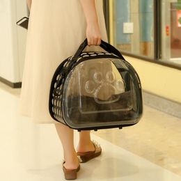 Transparent voyage chien transporteur chiot chat transportant des sacs extérieurs pour petits chiens sac à bandoulière doux animaux chien chenil produits pour animaux de compagnie 1250C