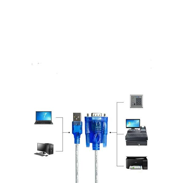 Câble USB Transparent vers Port série 232, câble de Conversion USB vers Port série 9 broches DB9com, câble de Conversion USB vers série RS232, cabine de données