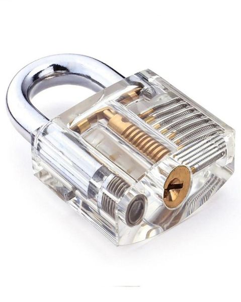 Le verrouillage de pratique du cadenas visible transparent vous permet de voir comment les pièces mobiles fonctionnent et comment les épingles fonctionnent lorsqu'une clé est inserte7130638