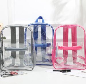 Transparant Waterproote PVC Backpack Ecofriendly Large Capaciteit studenten schoudertassen trendy wasback -rugzakken