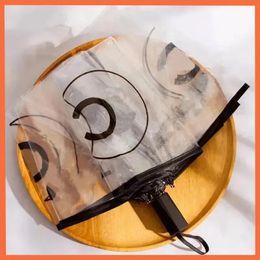Carta de mujer transparente plegable completamente automático diseñador de diseñadores para paraguas colección de paraguas portátiles paraguas lluviosas al aire libre bonito